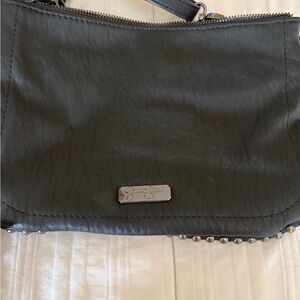 Jessica Simpson Black Clutch with Silver Details